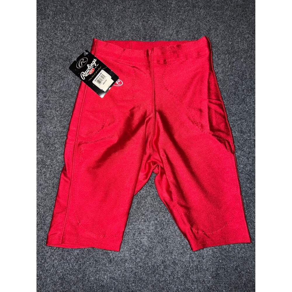 Rawlings BS5P09 Mens Red Sliding Shorts Size Medium Baseball Softball